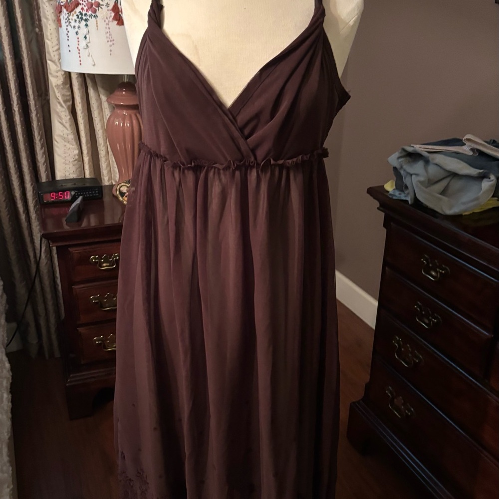 Michael Kors Brown Midi Dress